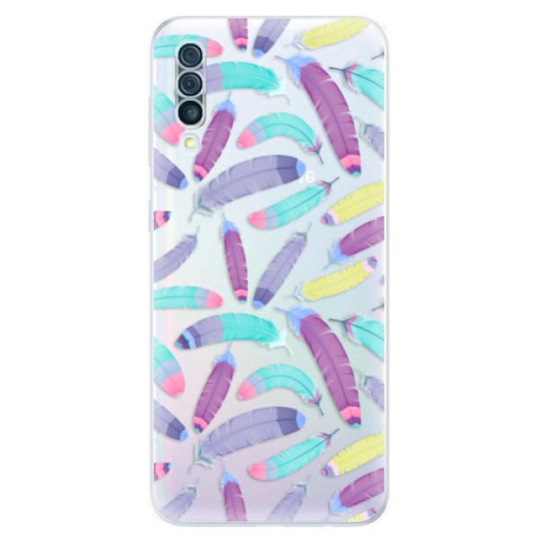 Odolné silikónové puzdro iSaprio - Feather Pattern 01 - Samsung Galaxy A50