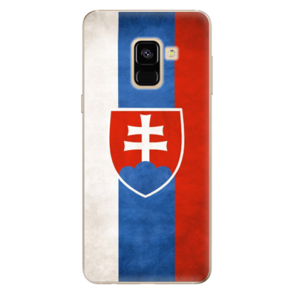 Odolné silikónové puzdro iSaprio - Slovakia Flag - Samsung Galaxy A8 2018