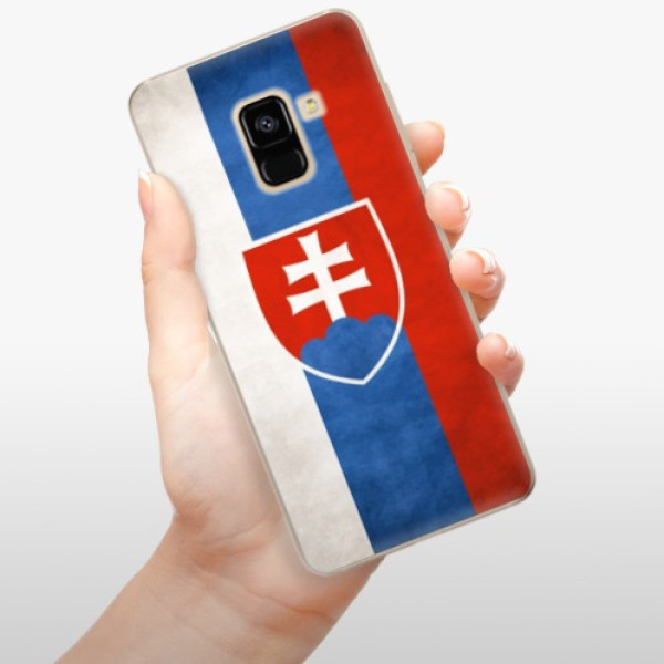 Odolné silikónové puzdro iSaprio - Slovakia Flag - Samsung Galaxy A8 2018