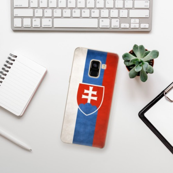 Odolné silikónové puzdro iSaprio - Slovakia Flag - Samsung Galaxy A8 2018