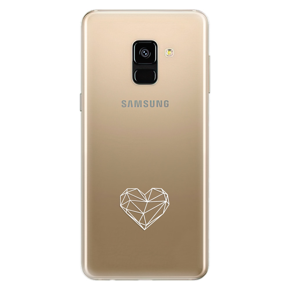 Odolné silikónové puzdro iSaprio - čiré - Digital Love - Samsung Galaxy A8 2018
