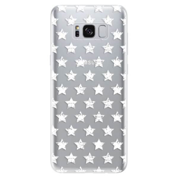 Odolné silikónové puzdro iSaprio - Stars Pattern - white - Samsung Galaxy S8