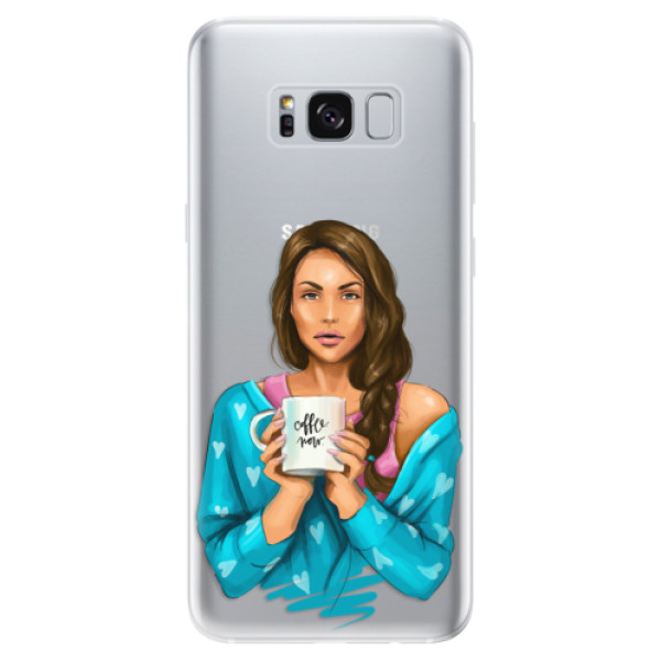 Odolné silikónové puzdro iSaprio - Coffe Now - Brunette - Samsung Galaxy S8