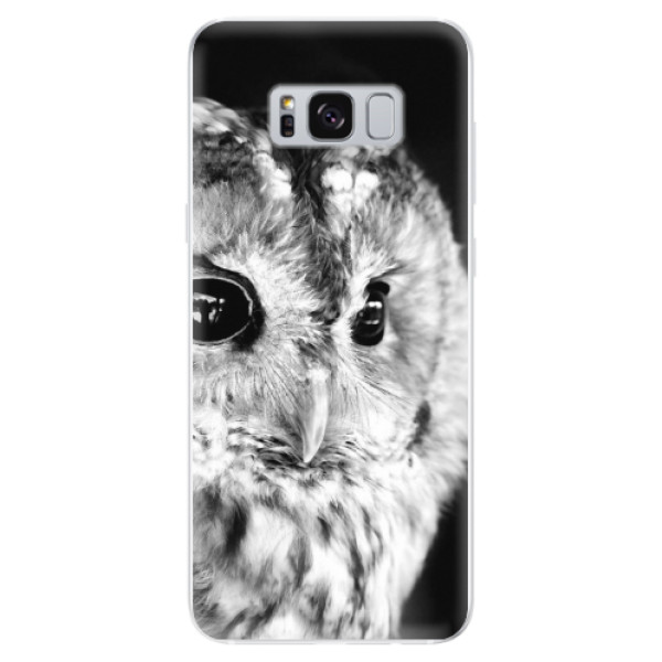 Odolné silikónové puzdro iSaprio - BW Owl - Samsung Galaxy S8