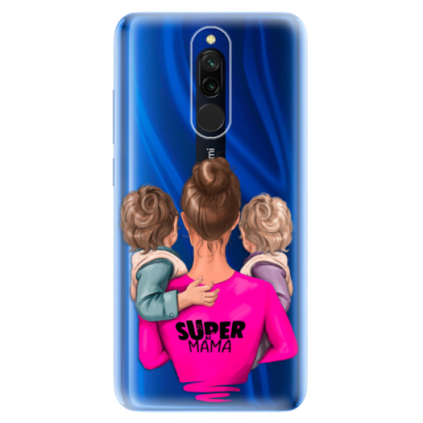 Odolné silikónové puzdro iSaprio - Super Mama - Two Boys - Xiaomi Redmi 8