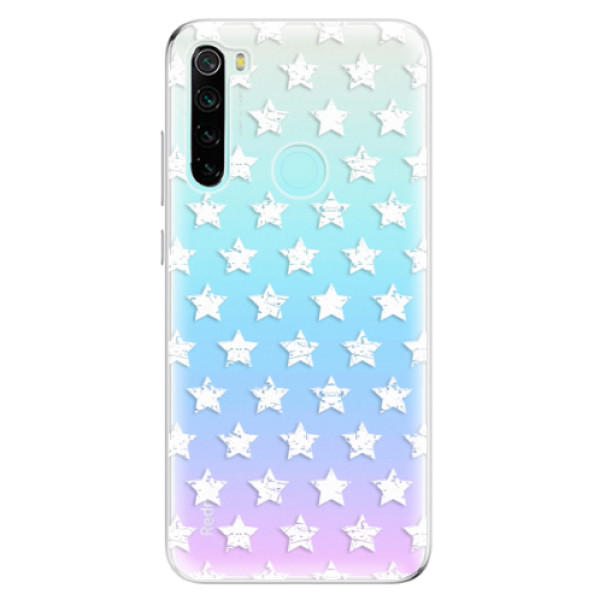 Odolné silikónové puzdro iSaprio - Stars Pattern - white - Xiaomi Redmi Note 8