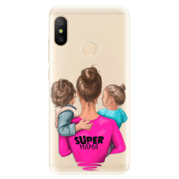 Odolné silikónové puzdro iSaprio - Super Mama - Boy and Girl - Xiaomi Mi A2 Lite