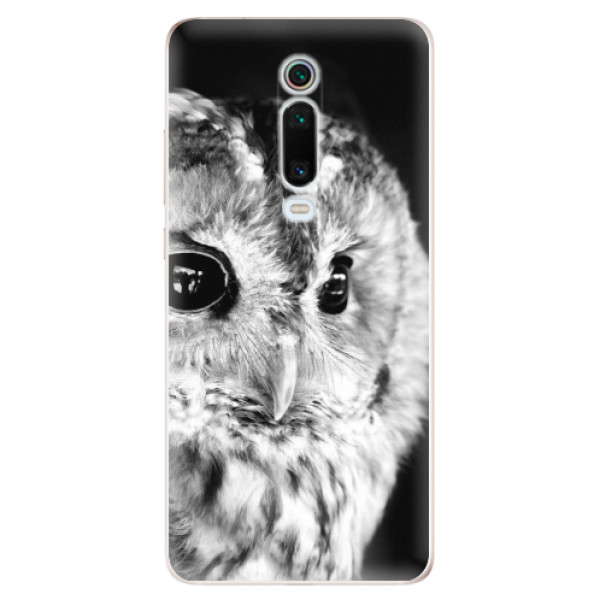 Odolné silikónové puzdro iSaprio - BW Owl - Xiaomi Mi 9T Pro