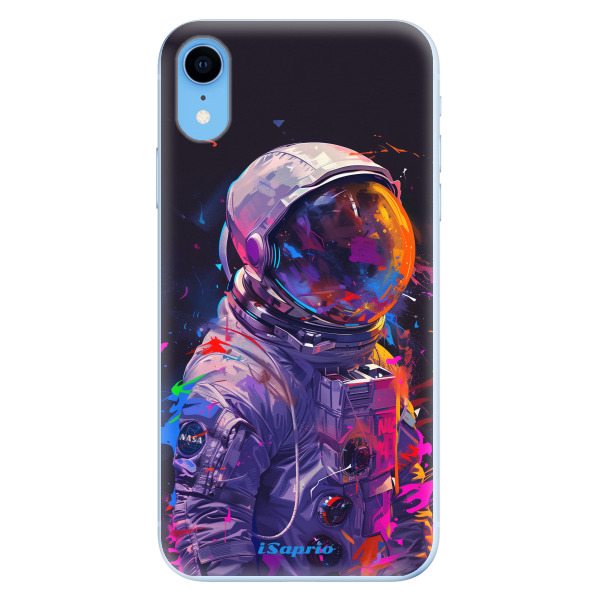 Odolné silikónové puzdro iSaprio - Neon Astronaut - iPhone XR