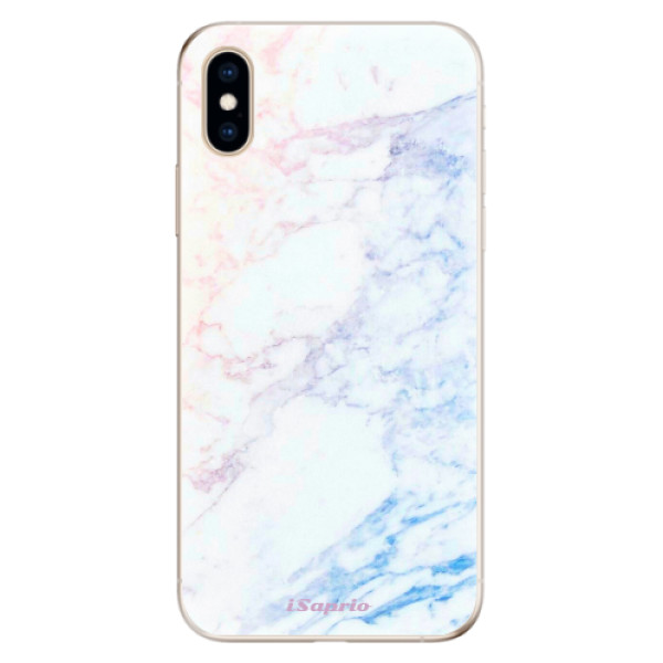 Odolné silikónové puzdro iSaprio - Raibow Marble 10 - iPhone XS