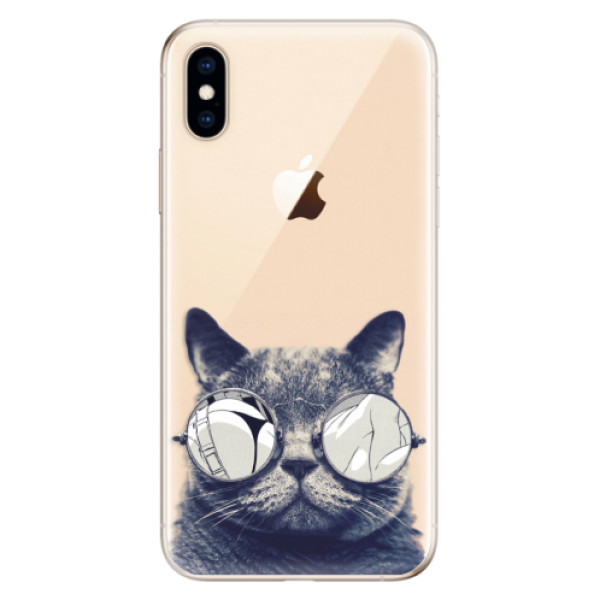 Odolné silikónové puzdro iSaprio - Crazy Cat 01 - iPhone XS