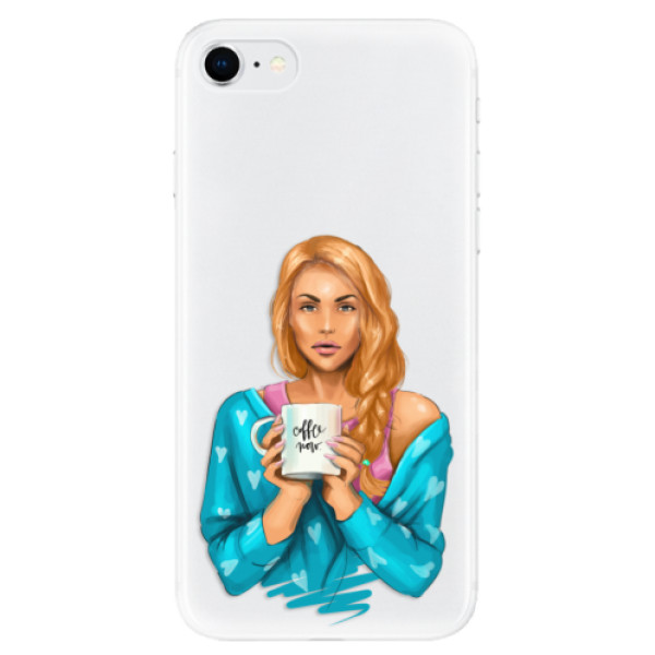 Odolné silikónové puzdro iSaprio - Coffe Now - Redhead - iPhone SE 2020