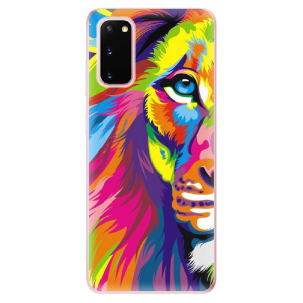 Odolné silikónové puzdro iSaprio - Rainbow Lion - Samsung Galaxy S20