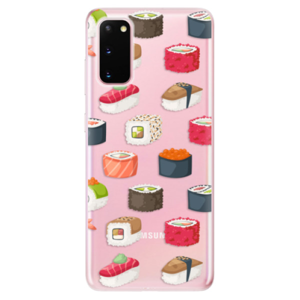 Odolné silikónové puzdro iSaprio - Sushi Pattern - Samsung Galaxy S20