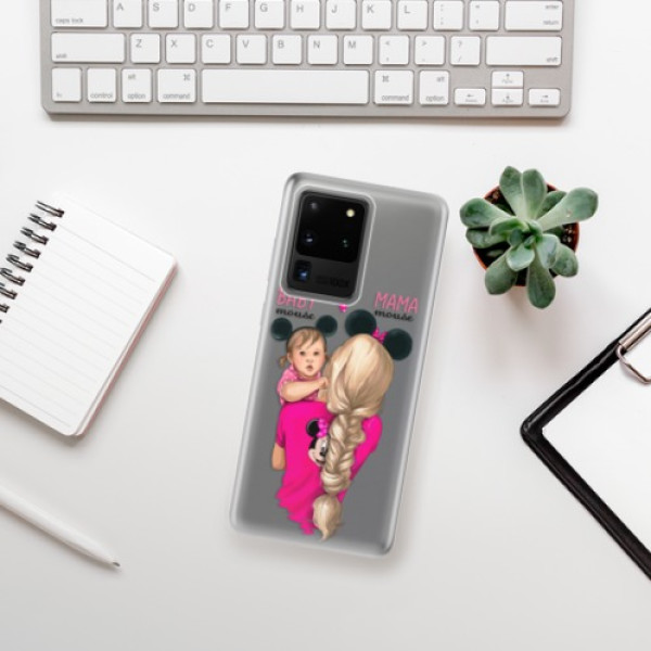 Odolné silikónové puzdro iSaprio - Mama Mouse Blond and Girl - Samsung Galaxy S20 Ultra