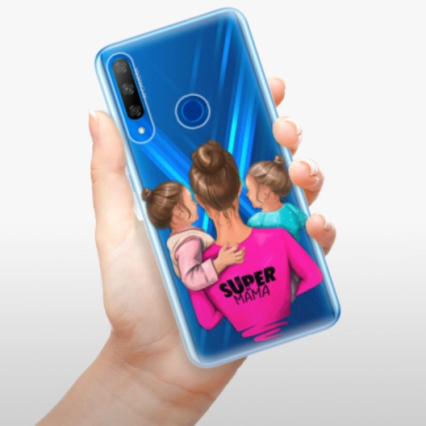 Odolné silikónové puzdro iSaprio - Super Mama - Two Girls - Huawei Honor 9X