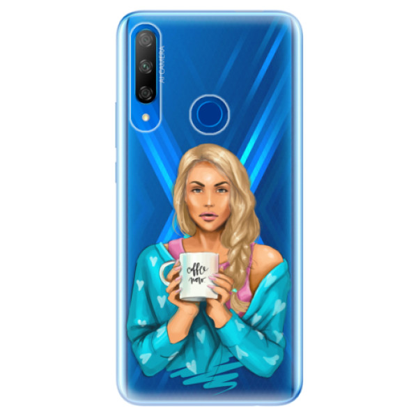 Odolné silikónové puzdro iSaprio - Coffe Now - Blond - Huawei Honor 9X