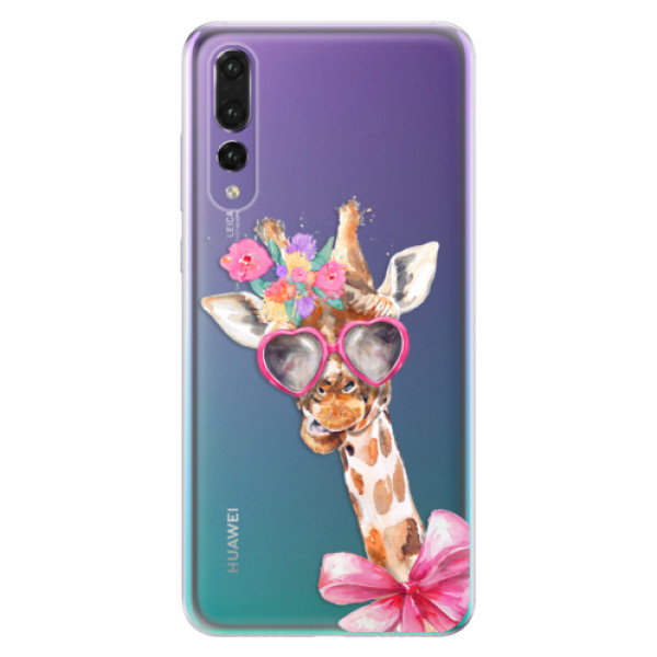 Odolné silikónové puzdro iSaprio - Lady Giraffe - Huawei P20 Pro