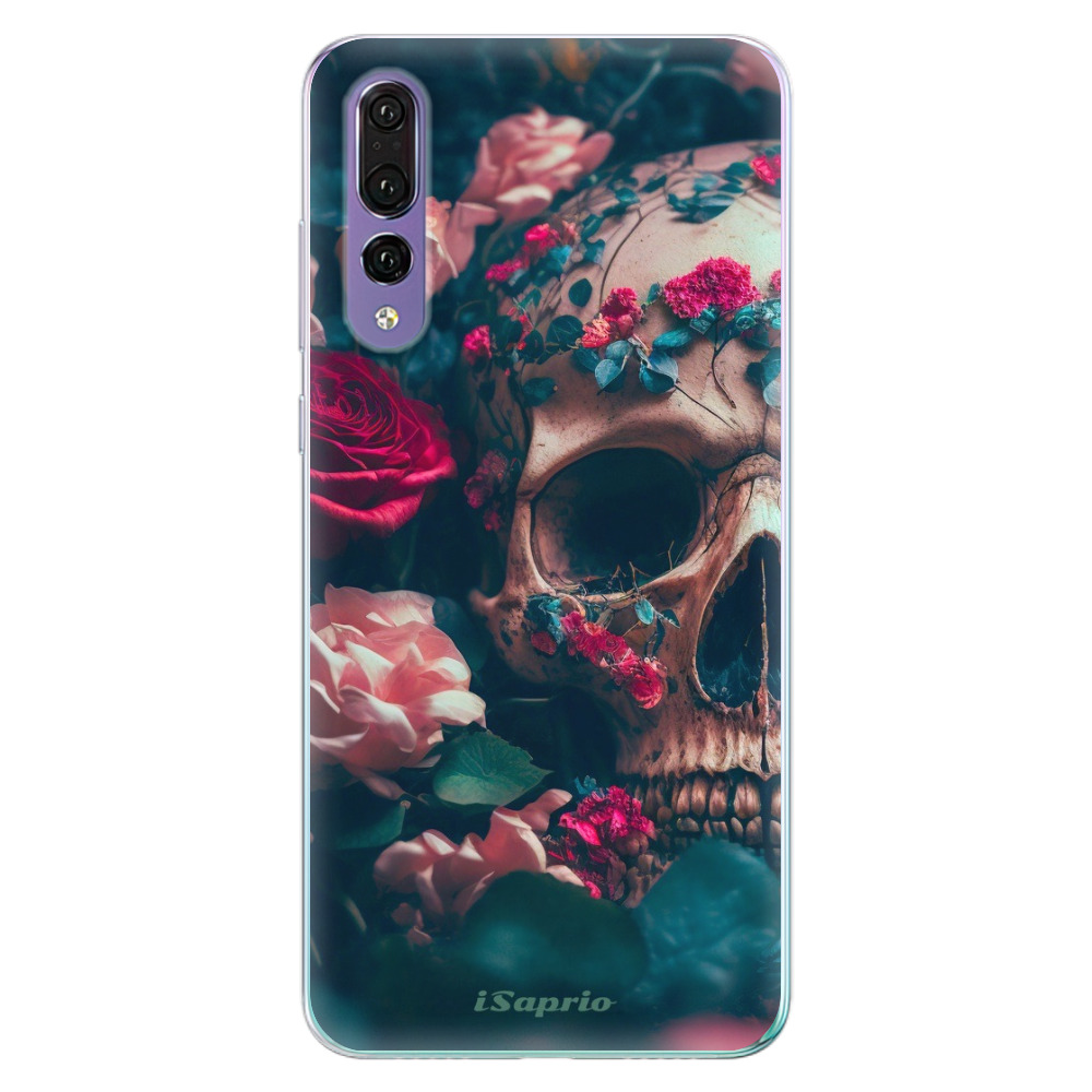 Odolné silikónové puzdro iSaprio - Skull in Roses - Huawei P20 Pro