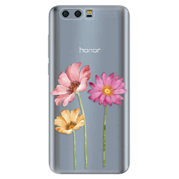 Odolné silikónové puzdro iSaprio - Three Flowers - Huawei Honor 9