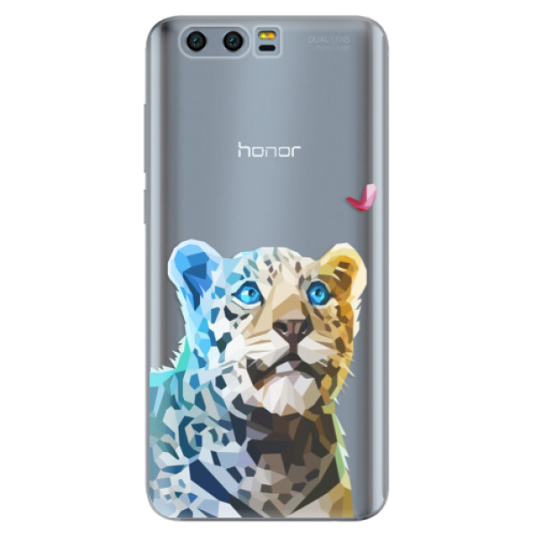 Odolné silikónové puzdro iSaprio - Leopard With Butterfly - Huawei Honor 9