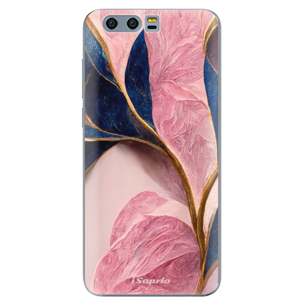 Odolné silikónové puzdro iSaprio - Pink Blue Leaves - Huawei Honor 9