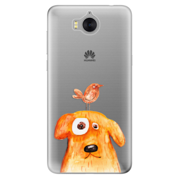 Odolné silikónové puzdro iSaprio - Dog And Bird - Huawei Y5 2017 / Y6 2017