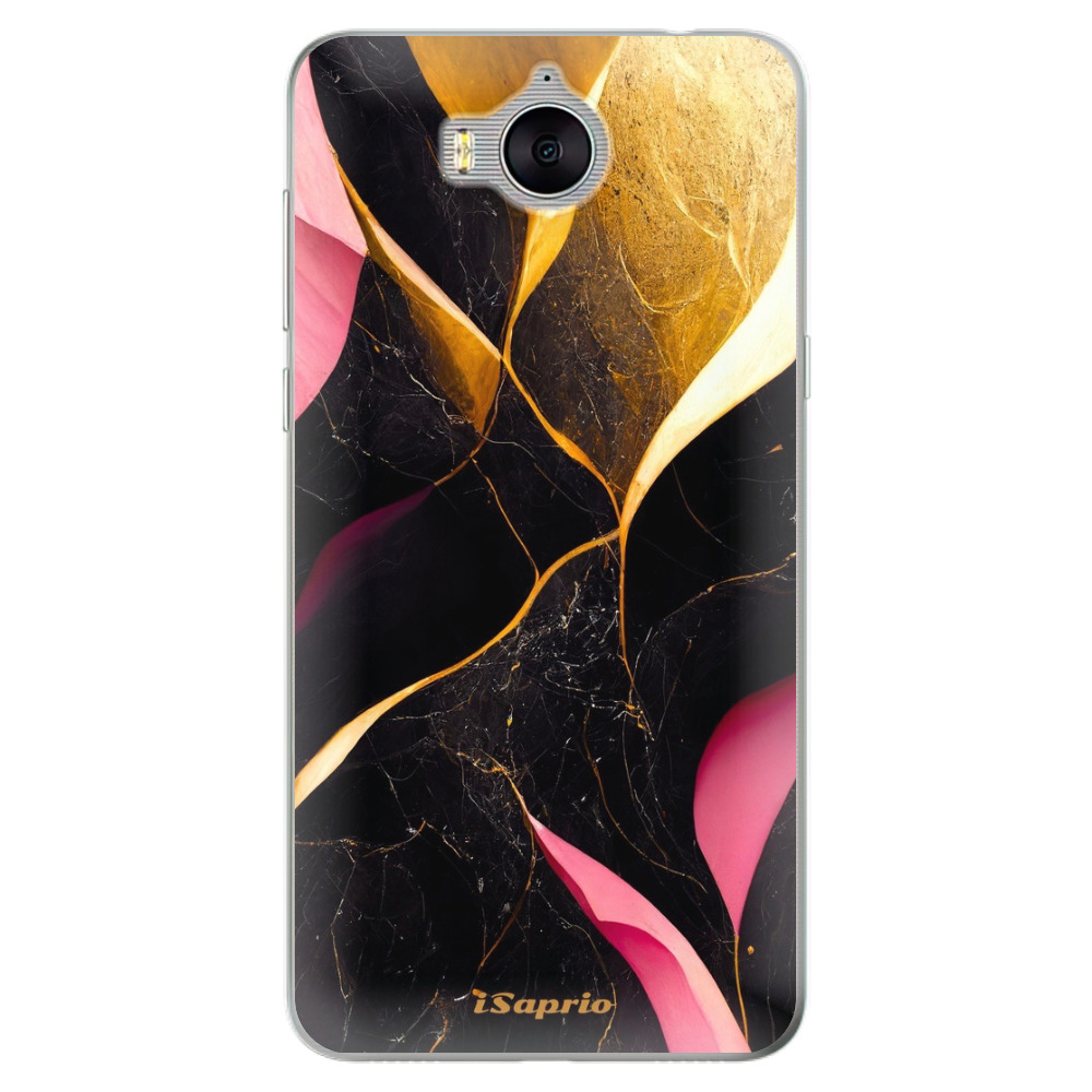 Odolné silikónové puzdro iSaprio - Gold Pink Marble - Huawei Y5 2017 / Y6 2017