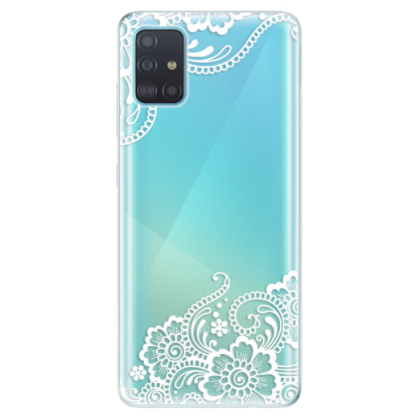 Odolné silikónové puzdro iSaprio - White Lace 02 - Samsung Galaxy A51