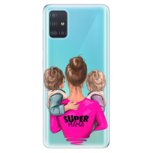 Odolné silikónové puzdro iSaprio - Super Mama - Two Boys - Samsung Galaxy A51