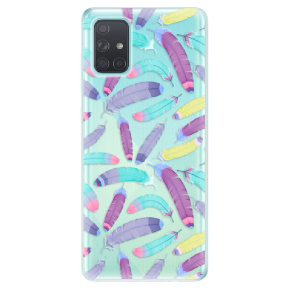 Odolné silikónové puzdro iSaprio - Feather Pattern 01 - Samsung Galaxy A71