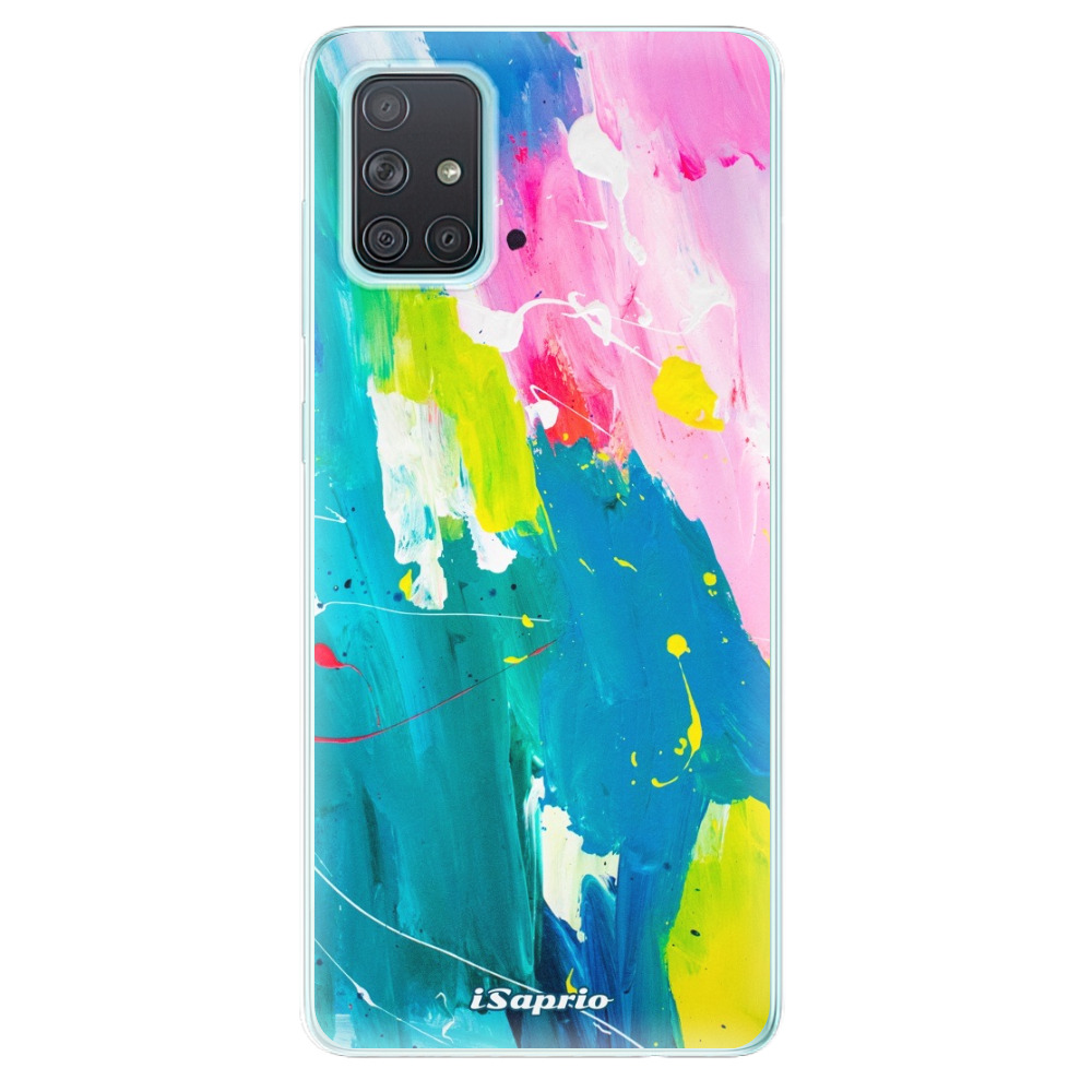 Odolné silikónové puzdro iSaprio - Abstract Paint 04 - Samsung Galaxy A71
