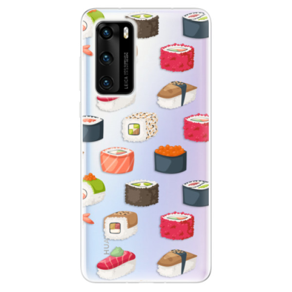 Odolné silikónové puzdro iSaprio - Sushi Pattern - Huawei P40