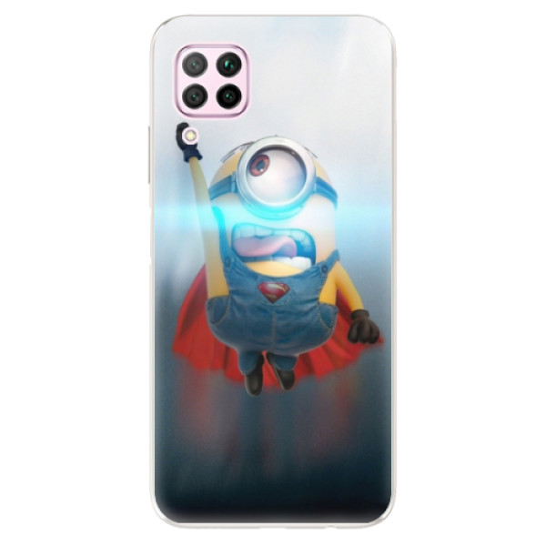 Odolné silikónové puzdro iSaprio - Mimons Superman 02 - Huawei P40 Lite