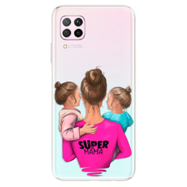 Odolné silikónové puzdro iSaprio - Super Mama - Two Girls - Huawei P40 Lite