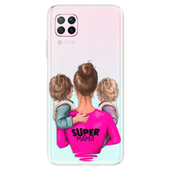 Odolné silikónové puzdro iSaprio - Super Mama - Two Boys - Huawei P40 Lite