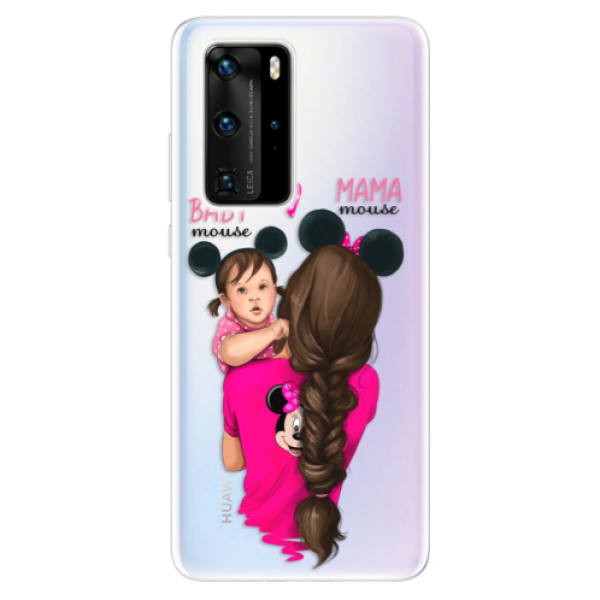 Odolné silikónové puzdro iSaprio - Mama Mouse Brunette and Girl - Huawei P40 Pro