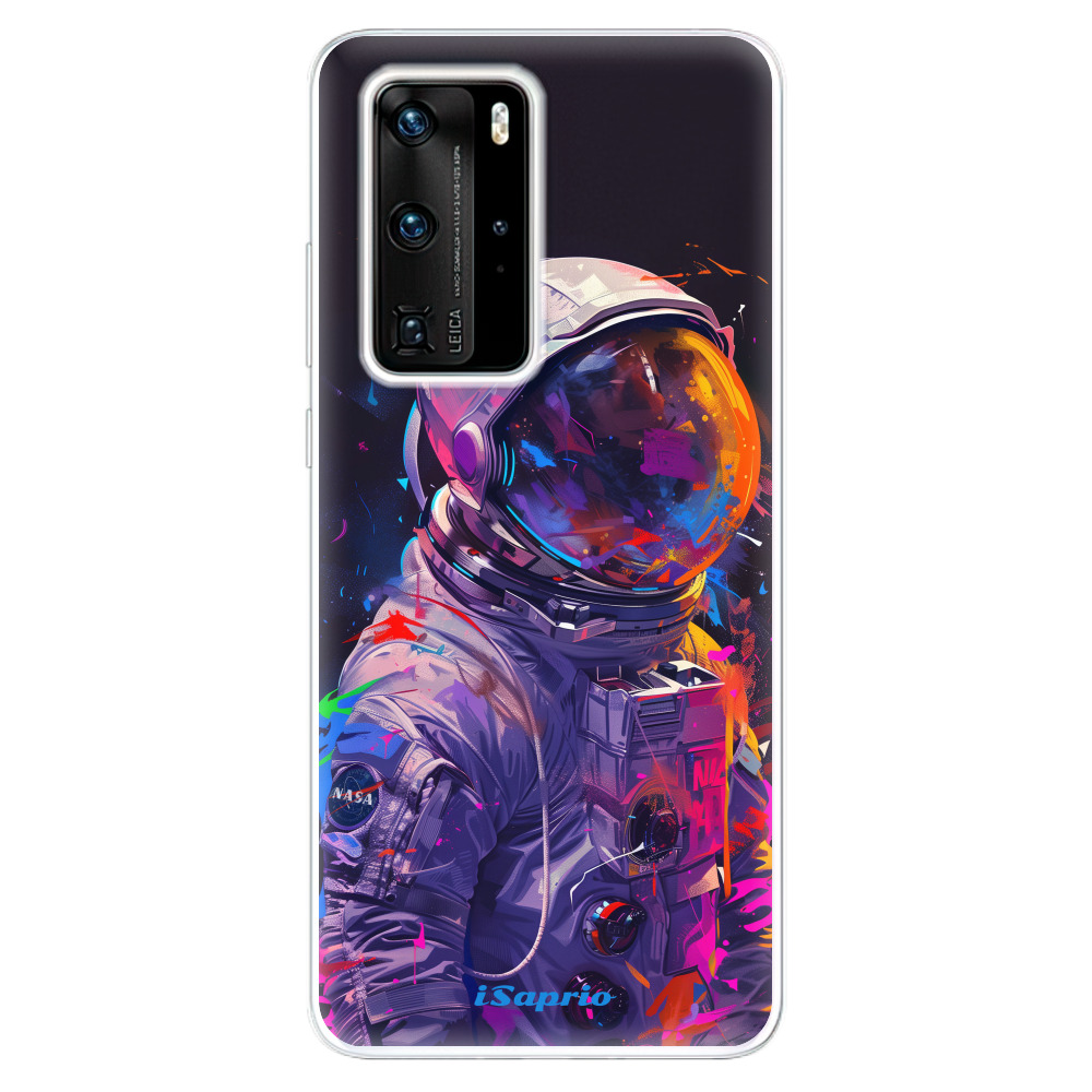 Odolné silikónové puzdro iSaprio - Neon Astronaut - Huawei P40 Pro