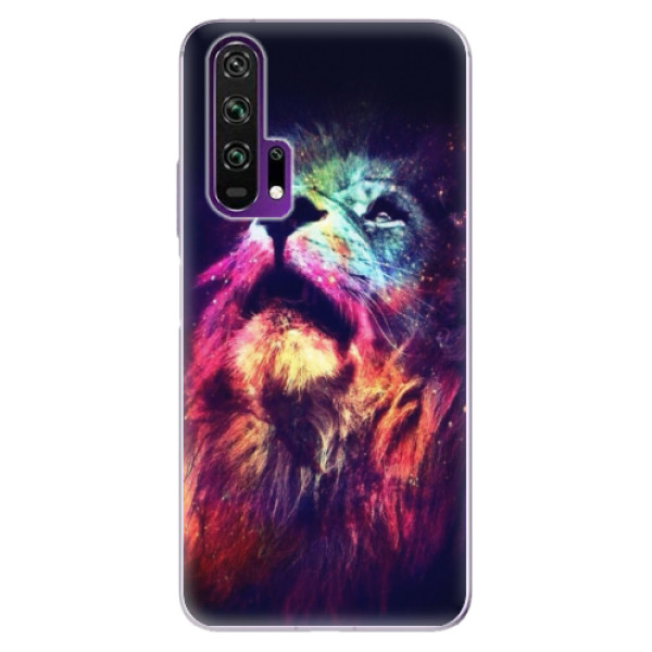 Odolné silikónové puzdro iSaprio - Lion in Colors - Honor 20 Pro