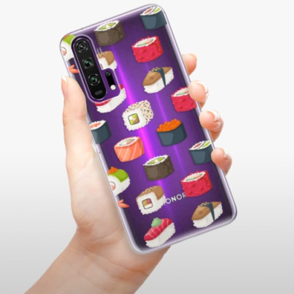 Odolné silikónové puzdro iSaprio - Sushi Pattern - Honor 20 Pro