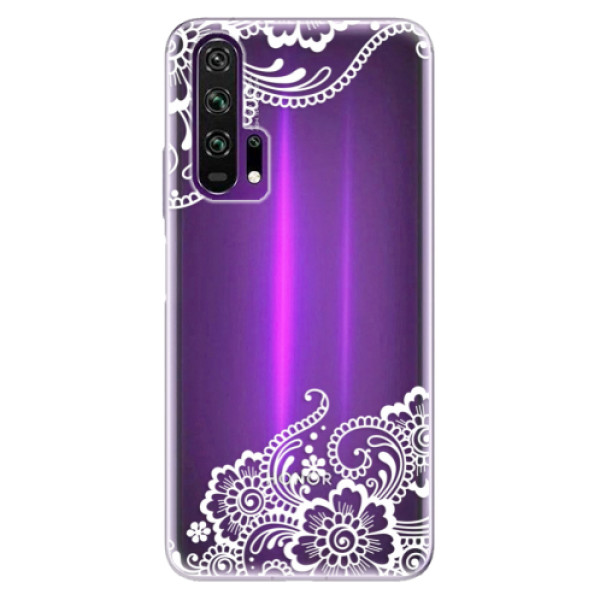 Odolné silikónové puzdro iSaprio - White Lace 02 - Honor 20 Pro