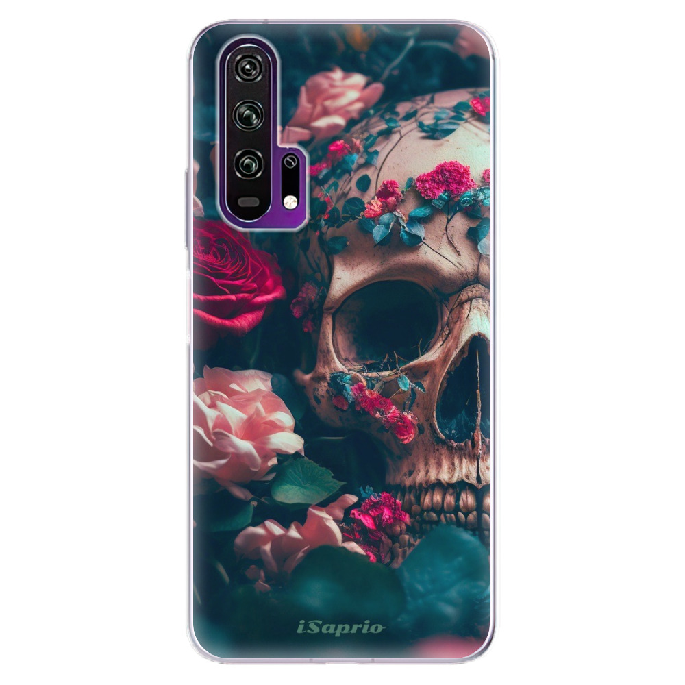 Odolné silikónové puzdro iSaprio - Skull in Roses - Honor 20 Pro