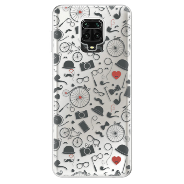 Odolné silikónové puzdro iSaprio - Vintage Pattern 01 - black - Xiaomi Redmi Note 9 Pro / Note 9S