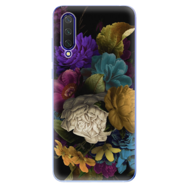 Odolné silikónové puzdro iSaprio - Dark Flowers - Xiaomi Mi 9 Lite