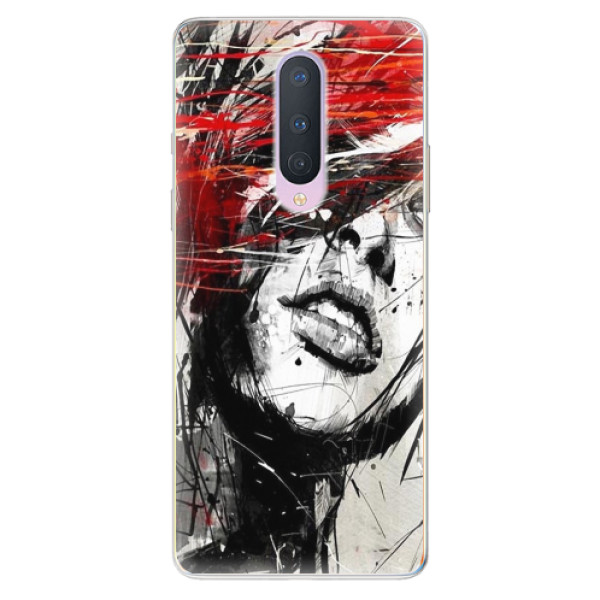 Odolné silikónové puzdro iSaprio - Sketch Face - OnePlus 8