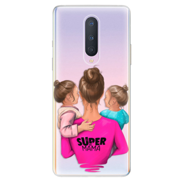 Odolné silikónové puzdro iSaprio - Super Mama - Two Girls - OnePlus 8