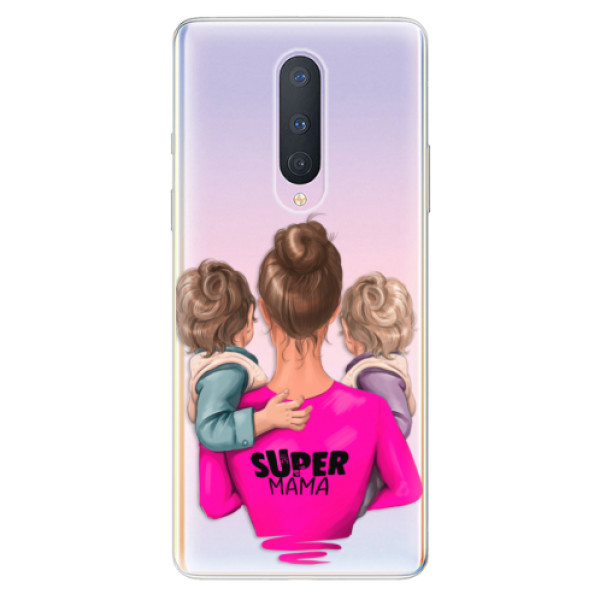 Odolné silikónové puzdro iSaprio - Super Mama - Two Boys - OnePlus 8