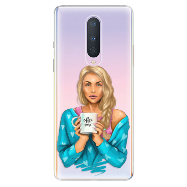 Odolné silikónové puzdro iSaprio - Coffe Now - Blond - OnePlus 8