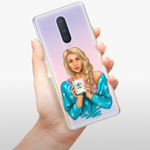 Odolné silikónové puzdro iSaprio - Coffe Now - Blond - OnePlus 8