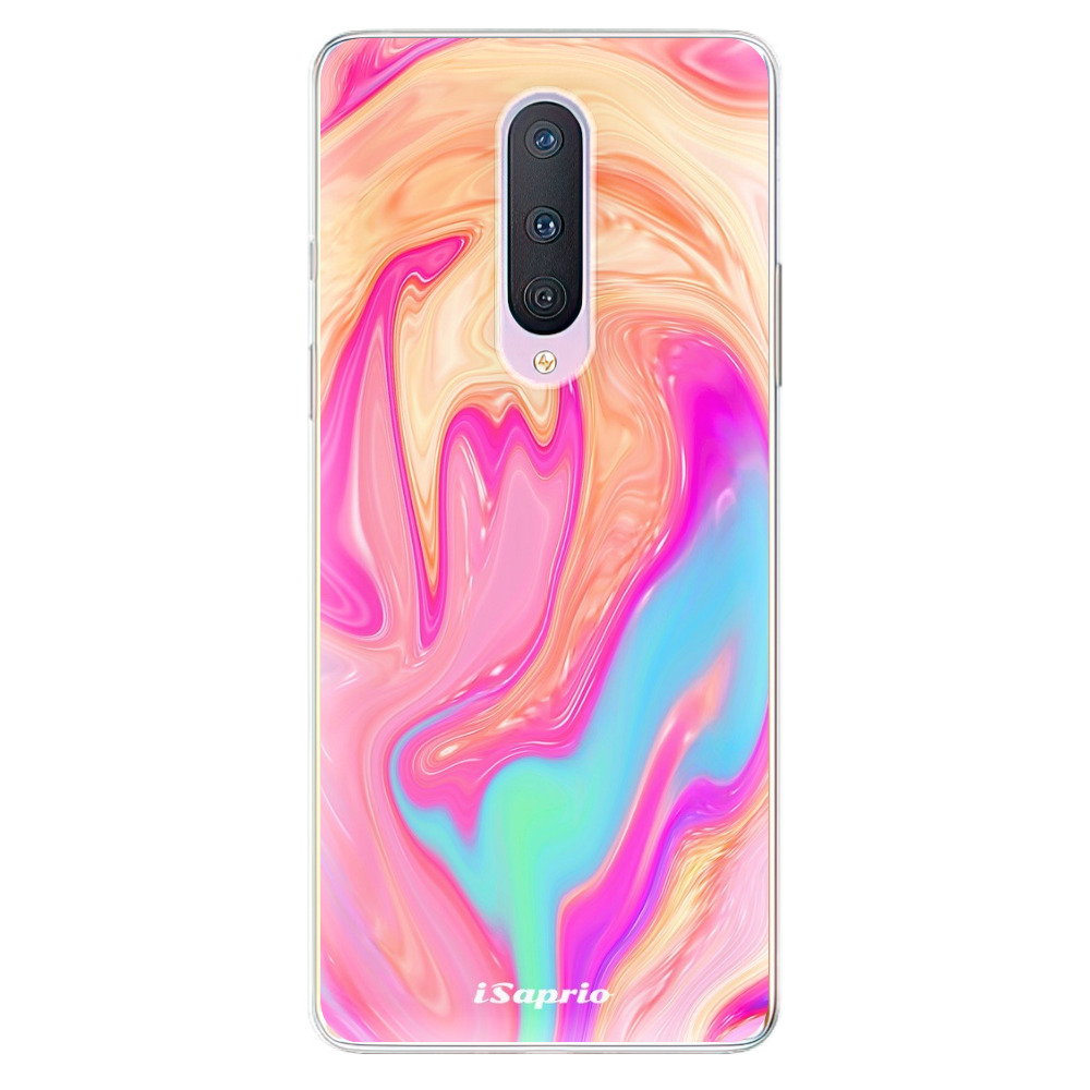 Odolné silikónové puzdro iSaprio - Orange Liquid - OnePlus 8